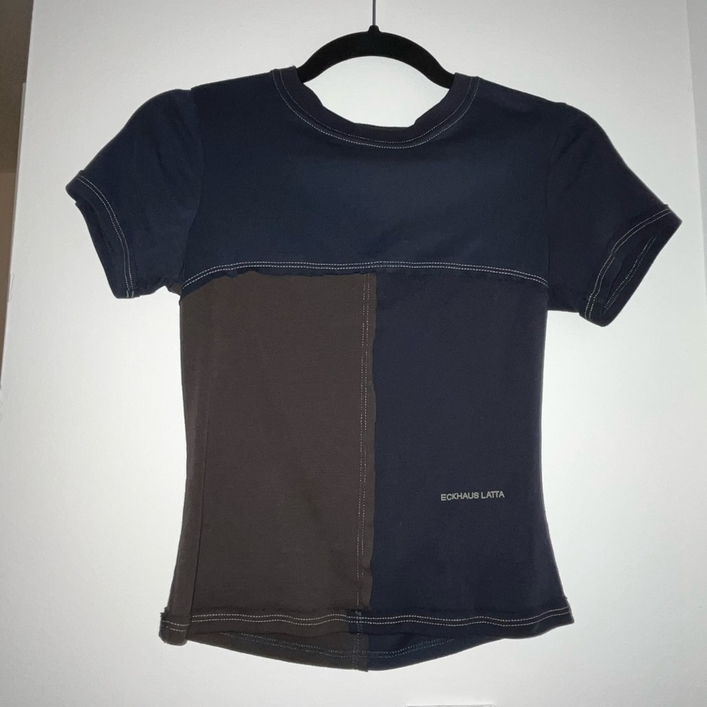 Eckhaus Latta Lapped Baby panelled top